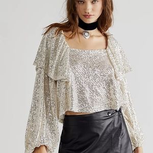 BNWT Free People Shimmer Top